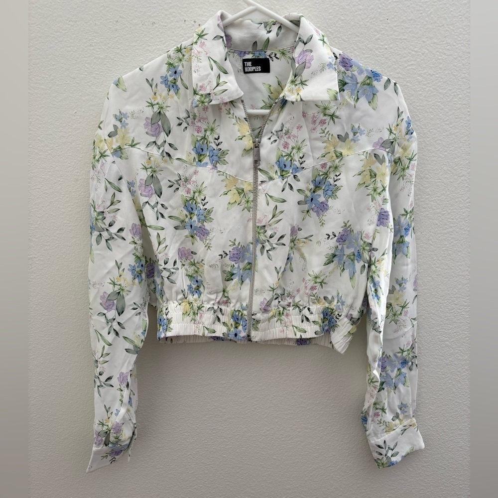 The Kooples Floral Crop Jacket Size 1 / Small